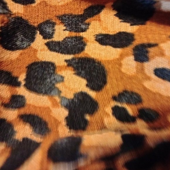 Zara Wrap Dress Leopard Brown Black Long Sleeve Maxi Low Cut Neck Size Small NWT - Picture 6 of 7